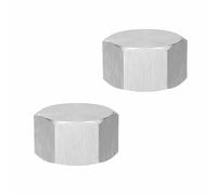 2 Pack Hex Nut End Cap for Plumbing, NPT3/8 Fitting Blanking Cap Corrosion Resistant 304 Stainless Steel Female Thread Plumbing Fittings for Faucets Tap Pipework