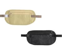 2-Pack Hidden Anti-Theft Money Belts for Travel, Waterproof and Adjustable Concealed Pouch for Men and Women, Secure and Stylish Travel Money Belt for Running, Hiking, and Dog Walking