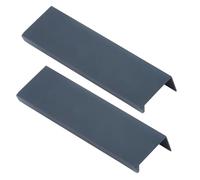 2 Pack Hidden Closet Handle Drawer Handles Modern Style Finger Edge Pull Furniture Cabinet Kitchen Aluminum Alloy Knobs Door Levers for Cupboard Wardrobe (Total Length 200mm,Blue)