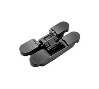 2 Pack Hidden Door Hinges, Heavy Duty Hidden Hinges for Secret Doors, 3-Way Adjustable to Bulid Conceal Bookcase Door(Black,14x70mm)