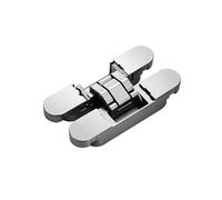 2 Pack Hidden Door Hinges, Heavy Duty Hidden Hinges for Secret Doors, 3-Way Adjustable to Bulid Conceal Bookcase Door(Silver,14x70mm)