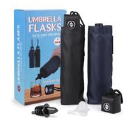 2 Pack Hidden Flask With Realistic Umbrella Look for Beach, Theme Parks, Sports Events - 28oz Large Capacity Plastic Flask for Adults to Hidden Alcohol Secretly (Includes Funnel and Spout)