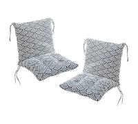 2-Pack High Back Chair Cushions with Lumbar Support for Indoor/Outdoor Use - Comfortable Garden Stool Cushions for Relaxation and Style