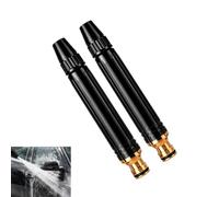2 Pack High Pressure Hose Nozzle Set, Heavy Duty Car Wash Water Sprayer, 3 Adjustable Spray Modes, Handheld Pressure Washer Attachment for Outdoor Cleaning & Garden Watering