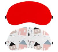 2 Pack Holiday House Pattern Eye Mask for Side Sleeper, Sleeping Mask, Sleep Eye Mask, Soft Eye Shade Cover for Travel, Nap, Plane, Light Blocking