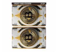 2-Pack Holographic Credit Card Skins - Bitcoin Design, 3M Vinyl Sticker for Debit/Credit Cards, Waterproof & Scratch-Resistant, Easy to Apply, Personalized Card Cover (Bitcoin-004)