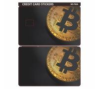 2-Pack Holographic Credit Card Skins - Bitcoin Design, 3M Vinyl Sticker for Debit/Credit Cards, Waterproof & Scratch-Resistant, Easy to Apply, Personalized Card Cover (Bitcoin-020)