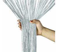 2 Pack Home Decor Sequin Curtain for Doorway,Door String Curtains,Closet Bedroom Blind Living Room Divider,Window Wall Panel Fringe Backdrops Sheer no Beads Beaded Decorative Crystal (Grey)