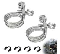 2-Pack Hood Strut Control Cable for HLK2047 - Precise Fit Hood Release Latch Cable - Compatible with Peterbilt 1987-2010 Front Hood Control Cable Fit for 357, 375, 377, 378, 379 - L92-6000-0718