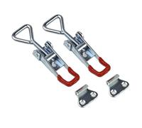 2-Pack Horizontal for Toggle Clamp Latches, 100kg Holding Force Galvanized Iron Quick Release Door Bolts, for Tool Boxes Cases Chests DIY Woodworking