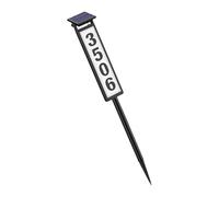 2 Pack House Number Sign LED Address Signs Texture For Gardens And Driveways Installation Offering Solar Power Outdoor Letter Number Lights