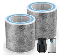 2 Pack HP102 Replacement Filter Compatible with Shark HP102, HC452, HP132, HC450, HC451, HC455 and HP102PET Air Pruri fier, True HEPA for 99.98% of Particles, Compare Part #HE1FKPET, HE1FKBAS