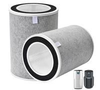 2 Pack HP201 Replacement Filter For Shark Air Purifier Models MAX, HP202, HP232, UA205, AP1000, HP300/301/302 Series HC500/501 Series, Part Numbers HE2FKPRO, HE2FKBASMB, HE2FKBAS, HE2FKPET