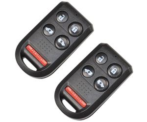 2-Pack HQRP Keyless Entry Fob Remote Shell Case 5 Button for Honda Odyssey 05-10