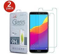 [2 Pack] Huawei Honor 7C Screen Protector - Gorilla Tempered Glass Screen Protector Shockproof Protective LCD Film Guard [2.5D Round Edge] [9H Hardness] [Scratch-Resistant] for Huawei Honor 7C