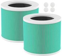 2 Pack HY1800 Replacement Filter Compatible with HY1800 Air Purifier MORENTO/Loytio/AYAFATO/IOIOW/Honeyuan/CHIVALZ, 3-in-1 H13 True HEPA and Activated Carbon HY1800 Filter