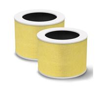 2 Pack HY1800 Replacement Filter Compatible with MORENTO/Loytio/AYAFATO/IOIOW/Honeyuan/CHIVALZ Air Purifier, 3-in-1 H13 True HEPA and Activated Carbon HY1800 Filter Toxin Absorber