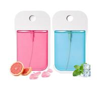 2 Pack Hydrating Hand Sanitizer Mist Spray, Strawberry and Aloe Vera Fragrance Mini Travel Size Hand Spray, Portable Small Bottle, Skin-Friendly Gentle Hand Cleansing Sanitiser for Adults