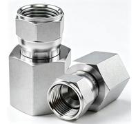 2 Pack Hydraulic Swivel Adapter Straight Fitting, 1/2" NPTF Female × 1/2" JIC 37°-08