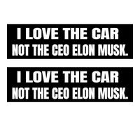 2 Pack I Love The CAR NOT The CEO Musk Sticker -Anti Elon Bumper Decal Elon was Crazy Stickers Funny Regret Declas Cling (Square 10.8in*3in)