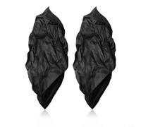 2 Pack Ice Skate Wheel Covers, Thickened Oxford Cloth Dust Protector with Elastic Band, Washable Shoe Bags for Roller Skates up to Size 45 (4x72mm-4x90mm), Black