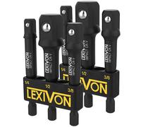 [2 Pack] Impact Grade Socket Adapter Set 3 Extension Bit with Holder 3 Piece 1/4