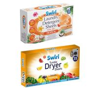 2 Pack Includes Tropical Tumble Dryer Sheets + Detergent Laundry Sheets | 55 Sheets For Fresh Clothes and Linen