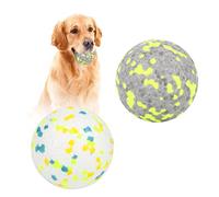 2 Pack Indestructible Ball Toys - High Bounce Rubber Balls, Durable Solid Interactive Balls, Resistant Teeth Training Toys for Small Medium Large Dogs and Puppies - Water Jump Fetch Play