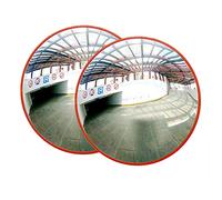 2-Pack Indoor Convex Mirror 30cm 12 inch Traffic Road Mirror Security Curved Mirror Polycarbonate for Shop Store Parking Lot Workshop Supermarket Wide Angle