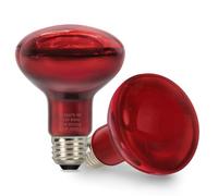 2 Pack Infrared Reptile Heat Lamp Bulb,100W E27 Basking Spot Lamp,Tortoise Heats Lamp Bulb,Infrared Reptile Heat Lamp Bulb for Reptile, Lizard, Amphibian, Spider,Snake,Suitable for Vivarium Heat(Red)