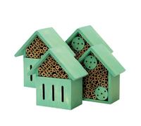 (2 Pack) Insect House - Simply Place In A Warm Sheltered Spot In The Morning Sun, Away From Prevailing Winds - Encourage Solitary Insects To Your Garden