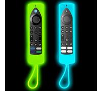 [2 Pack] Insignia TV Remote Cover, Compatible with New FireStick 4K Max | Toshiba TV Smart TV | TV Omni QLED Series, (NS-32F201NA23, 22-23 Model)(Blue Glow & Green Glow)