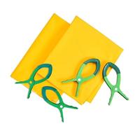 2 Pack Insulating Blanket Electric Shock Safety, Large High Voltage Electrician Insulation Mat with 4 Clips, Commercial Yellow Insulated Waterproof Mat(Yellow-0.4kv,400x500mm)