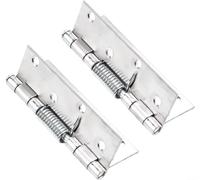2 Pack Internal Cabinet Door Hinge in 304 Stainless Steel With Self Closing Action Suitable for Use on Interior Doors in Residential Settings (4inch)