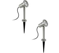 2 PACK IP54 Outdoor Bollard Light Stainless Steel 5W GU10 Driveway Lamp Post