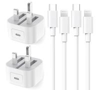 2 Pack iPad Charger and Plug 20W USB C Fast Charger With 2M Cable for iPad Pro 9.7 10.5 12.9 inch 1st 2nd Generation/iPad Air 3rd/iPad Mini 2 3 4 5th Gen/iPad 5th 6th 7th 8th 9th/iPhone 14 13 12 11