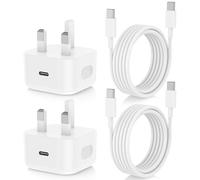 2 Pack iPhone 17 16 15 Fast Charger Plug and Cable,USB C Wall Plug with USB C to C Cable Lead Original 1.8M for Apple iPhone 17 Pro Max/17 Pro/17 Air/iPhone 16 Pro/16 Pro Max/15 Plus/15 Pro Max/iPad