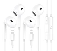 2 Pack iPhone Headphones with Cable, MFi Certified, In-Ear Headphones HiFi with Connection Microphone and Volume Control, Lightning Headphones with iPhone 14/14 Pro/13/12/11/XR/XS/X/8/7/SE