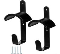 2 Pack Iron Horse Harness Hooks with Screws, Wall Mounted Hooks for Barn and Stall Storage, Designed to Protect Leather Bridles and Reins from Damage