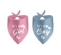 2 Pack It's a Boy It's a Girl Gender Reveal Baby Announcement Dog Bandana for Dogs Pet Accessories for Dog Lovers Pregnancy Reveal Ideas