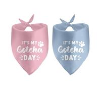 2 Pack It's My Gotcha Day Dog Bandana Adoption Day for Dogs Pet Bandanas Accessories for Dog Lovers Pet Scarf