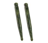 2 Pack Jade Massage Sticks for Body Trigger Points and Back | Xiuyan Jade, Portable Home Use, Neck and Shoulder Relief, Eye Fatigue Support