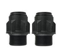 2 Pack John Guest Speedfit Straight Adaptors 3/4" & 3/8" Male Thread To Push Fit