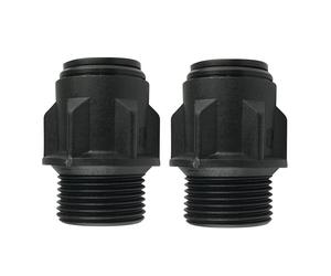 2 Pack John Guest Speedfit Straight Adaptors 3/4" & 3/8" Male Thread To Push Fit