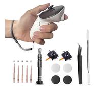 2 Pack Joystick Replacement Kit for Oculus Quest 3, Repair Kit for Meta Quest 3 Controller, Including 2 Joysticks, 2 Replacement Wrist Straps, Screwdriver, Tweezer, Pry Tool, 4 Thumbstick Grips