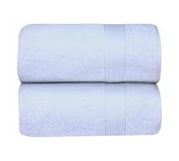 2 Pack Jumbo Bath Sheets 90x180 cm - Extra Large Bath Towels for Full Body Coverage, 100% Egyptian Cotton, Highly Absorbent & Quick Dry, Thick Oversized Towels for Bathroom, Gym & Spa (White)