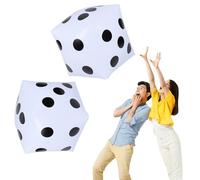 2 Pack Jumbo Inflatable Dice, 12" Outdoor Fun Giant Inflatable for Indoor and Outdoor Broad Game, Ludo and Pool Party