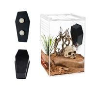 2 Pack Jumping Spider Coffin With Magnets for Pet, Enclosure Accessories, Terrarium Decoration, Hide, Habitat Accessories