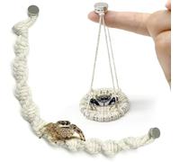 2 Pack Jumping Spider Rope Bridge with Magnets, Natural Cotton Rope Handmade Jumping Spider Accessories for Medium Jumping Spider Enclosure