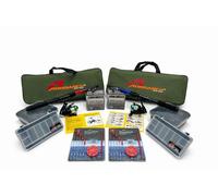 2-Pack Junior Fishing Kit: 2.0m Telescopic Rod & HP200XR Reel Set with Full Tackle, Multi-Compartment Bag, 2-Tray Tackle Box & Bait Box